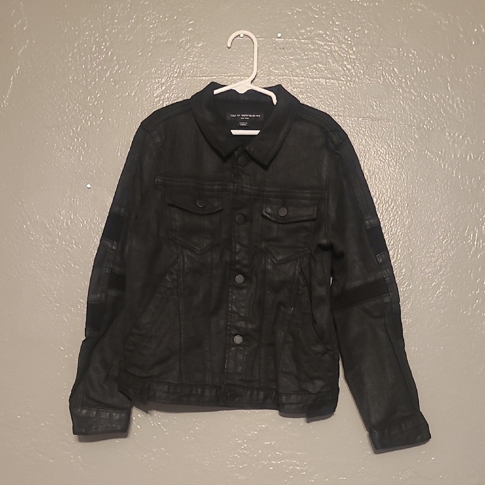 Cult Of Individuality Kids Black Denim Jacket NWOT Size 8